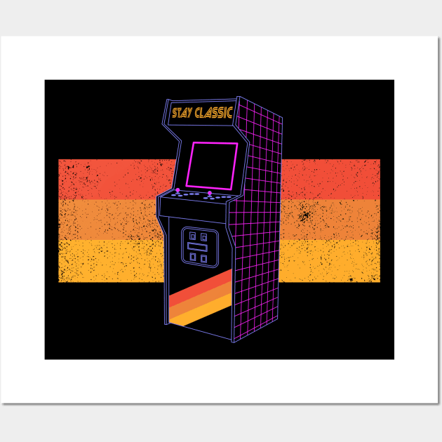 Stay Classic - Arcade 80s Wall Art by Sachpica